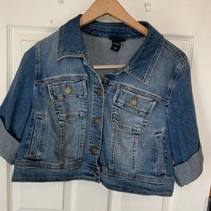 Lane Bryant cropped jean jacket